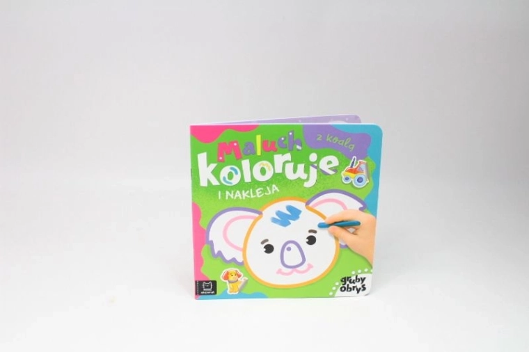 Aksjomat Maluch colorează și lipește cu autocolante – koala (contur gros)
