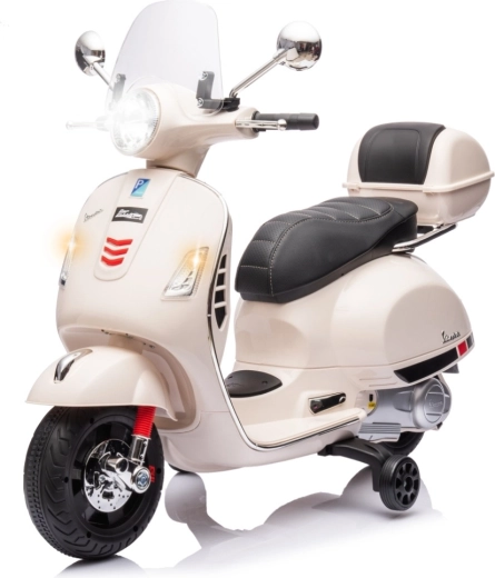 Scuter electric pentru copii Milly Mally Vespa GTS Super alb