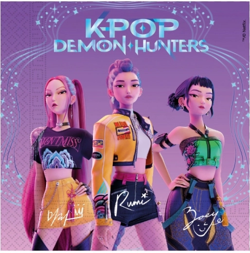Șervețele din hârtie Demon hunters – K-POP, 33 × 33 cm (20 buc.)