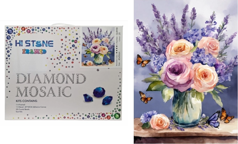 Mozaic cu diamante Flori în vază