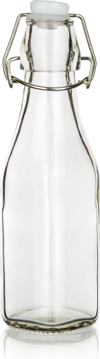 Sticlă din sticlă YARA cu dop cu clapetă 240 ml, pătrată