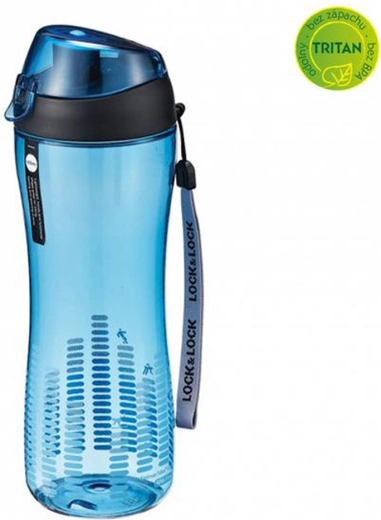 Sticlă sport din tritan pentru băut 550 ml – albastră