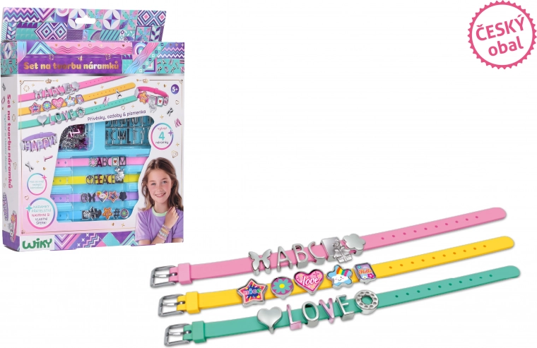 Realizarea brățărilor cu litere – ambalaj în limba cehă