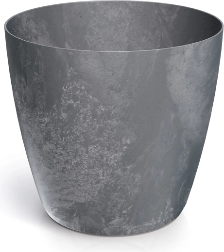 Ghiveci Mate cu efect de beton, marengo, 23,8 cm