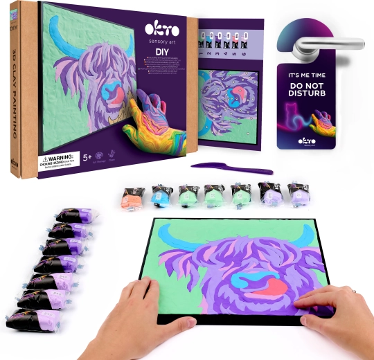 Okto Vacă irlandeză – set creativ de pictură cu pastă după numere 29 × 29 cm