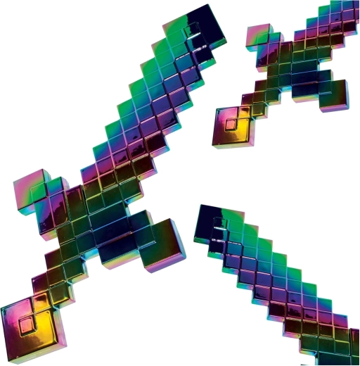 Sabie Minecraft din netherit, de tip outlet, pentru costum, 51 cm