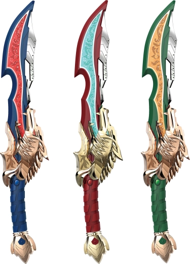 Sabie interactivă luminoasă cu cap de dragon și sunete 44 cm