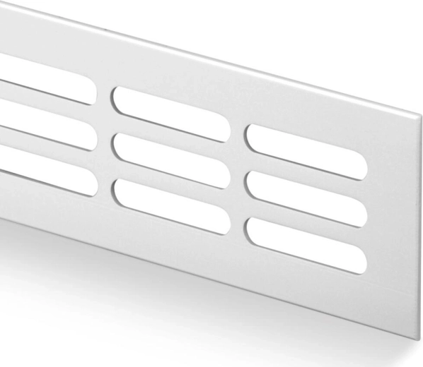 Grilaj de ventilație din aluminiu 60 × 400 mm, eloxat natural