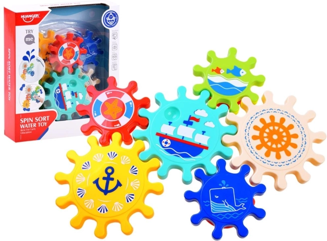 Roți dințate colorate pentru apă