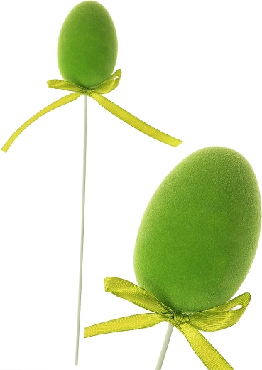 Ou de Paște pe băț cu imitație de mușchi 4 × 25 cm