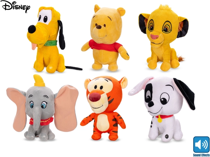 Personaj de pluș Disney cu sunet, 30 cm - 1 bucată