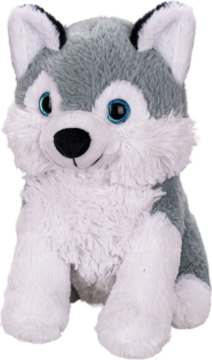 Husky de pluș în poziție șezândă 25 cm