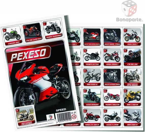 Bonaparte pexeso moto speed – motociclete (fotografii) - 1 bucată