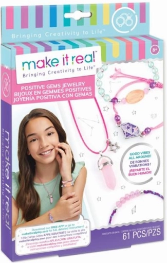 MAKE IT REAL set pentru confecționarea bijuteriilor Positive Gems – colier și 3 brățări