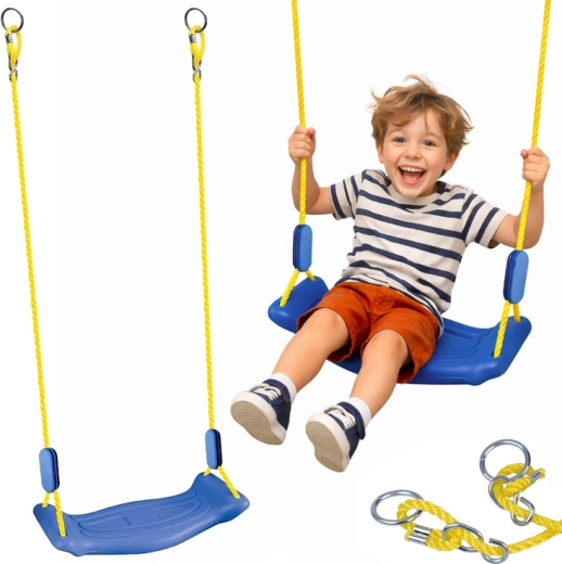 Leagăn de grădină pentru copii cu frânghii reglabile