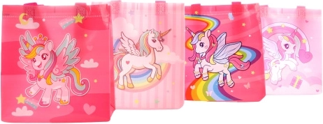 Pungă cadou cu motiv unicorn, 21 × 23,5 × 11 cm