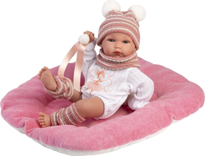Llorens NEW BORN fetiță – păpușă bebeluș realistă 35 cm, corp integral din vinil pentru apă