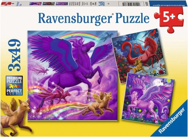 Ravensburger puzzle Conducători mitici 3×49 piese
