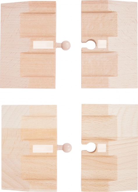 Small foot rampe din lemn pentru pistă de mașinuțe, 4 buc.