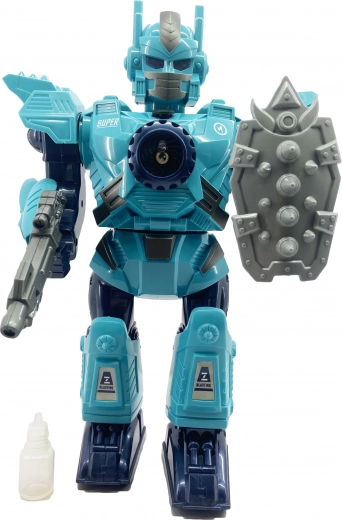 Robot Mecha cu efect de abur, lumini și sunete 32 cm – albastru