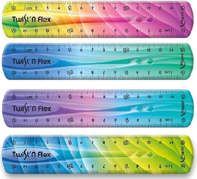 Riglă Maped Twist'n Flex curcubeu 15 cm