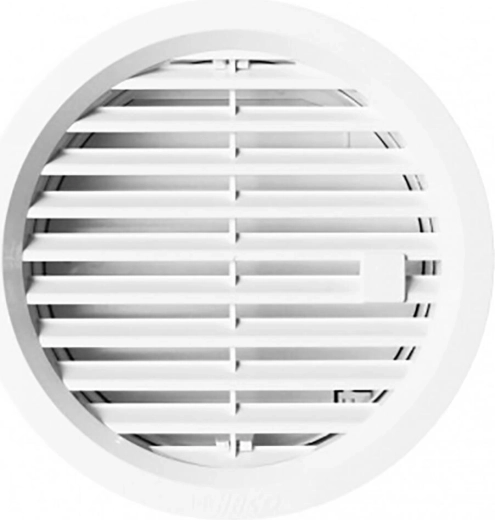 Grilaj de ventilație închis 125 mm, plastic alb
