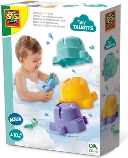 SES Creative Tiny Talents jucării de baie – țestoase stivuibile