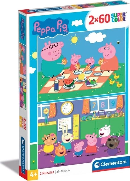 puzzle Peppa Pig 2×60 piese Clementoni