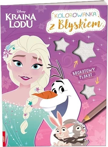 Disney Regatul de gheață – carte de colorat cu poster sclipitor