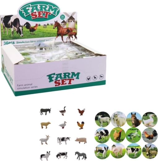 Animale de la fermă – set de 36 figurine în display box