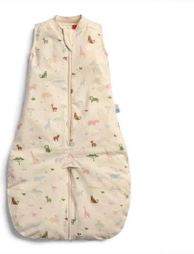 ErgoPouch sac de dormit și salopetă 2în1 din bumbac organic Savannah 0,2 TOG (8–24 luni, 8–14 kg)