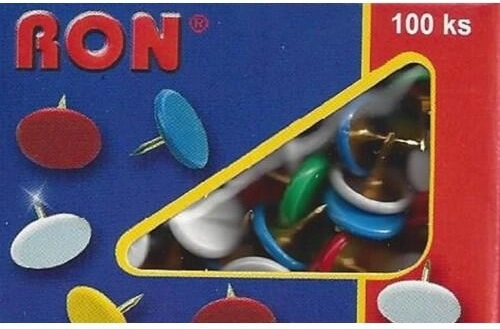 Bolduri cu cap colorat 10 mm, 100 buc