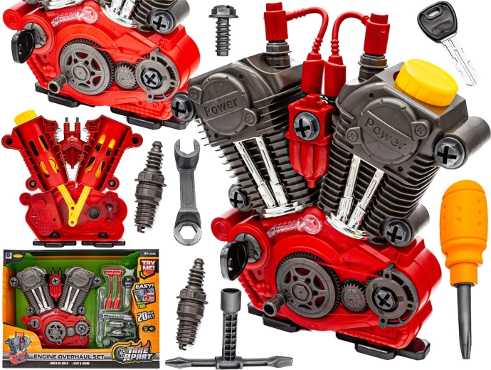 Motor demontabil – set pentru micul mecanic cu sunet și lumină (redus din cauza unui defect)