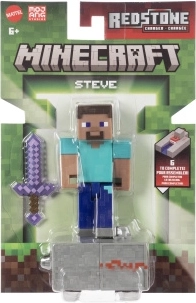 Figurină Minecraft Steve cu accesorii, 8 cm
