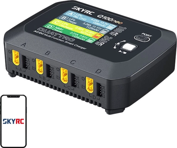SkyRC Q100neo încărcător inteligent multifuncțional AC/DC pentru baterii de modelism