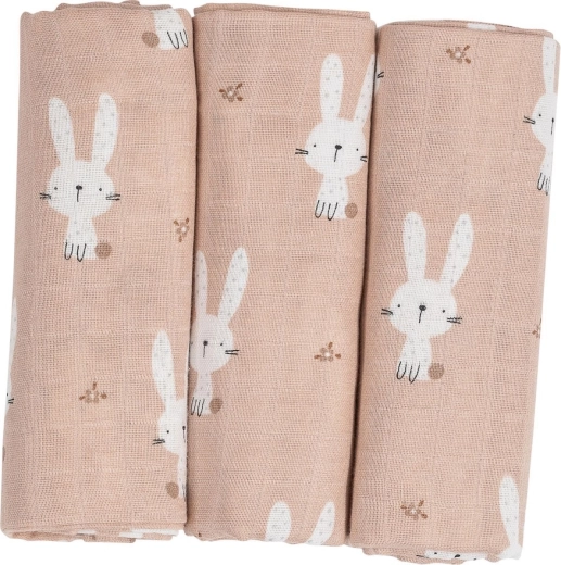 FreeON Bubaba scutece din pânză beige bunnys - 3 buc