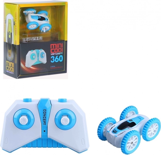 Mini maşină cascadorie controlată de la distanţă albastră