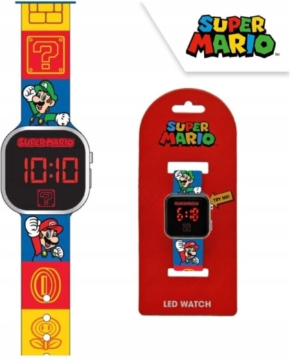 Ceas digital LED pentru copii Super Mario