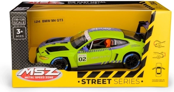 Model MSZ BMW M4 GT3 la scara 1:24, verde