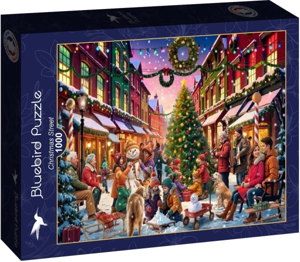Puzzle Bluebird Strada de Crăciun 1000 de piese