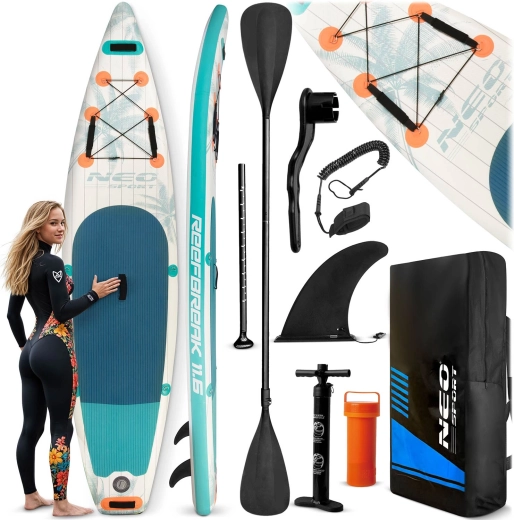 Paddleboard SUP gonflabil Neo-Sport Reefbreak 11’6 (350 × 81 × 15 cm) – set cu accesorii