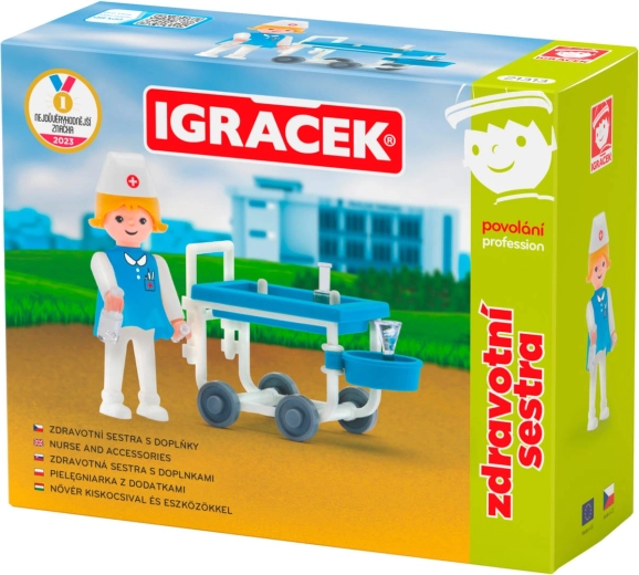 Efko Igráček asistentă medicală – figurină cu accesorii