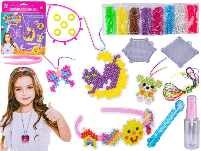 Mărgele cu apă – set pentru realizarea de bijuterii, 8 culori