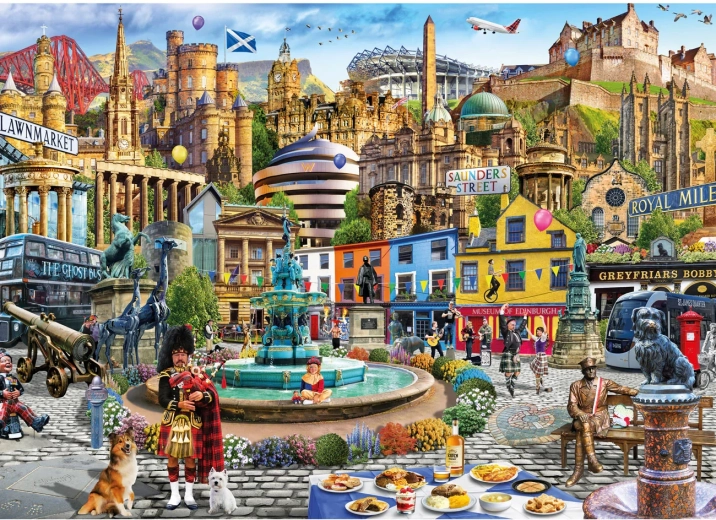 Puzzle O zi în Edinburgh 1000 piese GIBSONS
