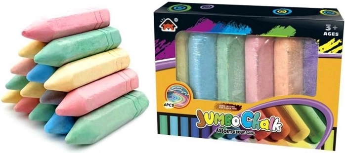 Crete jumbo colorate – 6 buc.