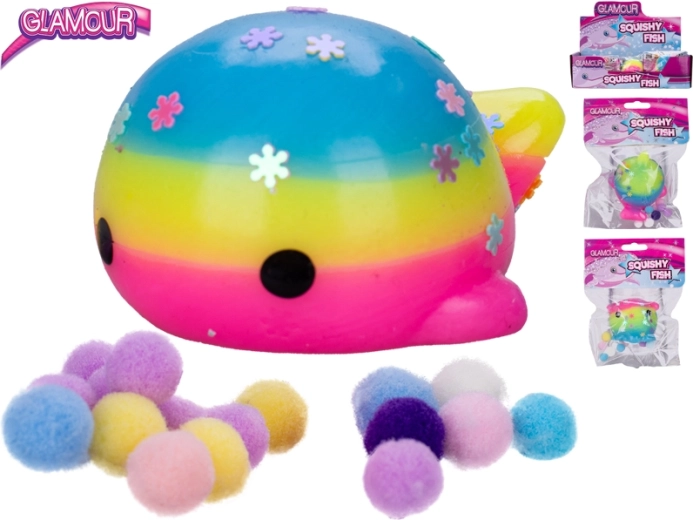 Peștișor Glamour extensibil – jucărie senzorială de strâns pentru copii 3+
