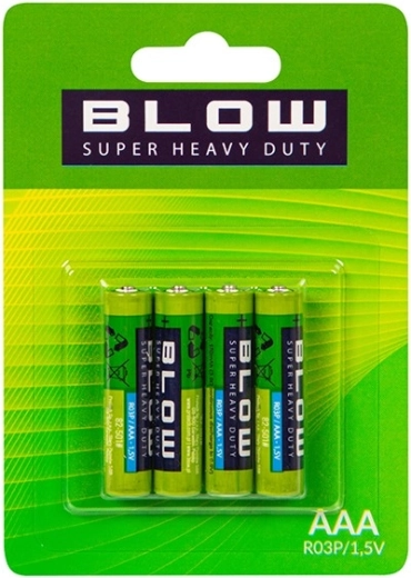 Baterii BLOW AAA (R03P) Super Heavy Duty, 4 buc