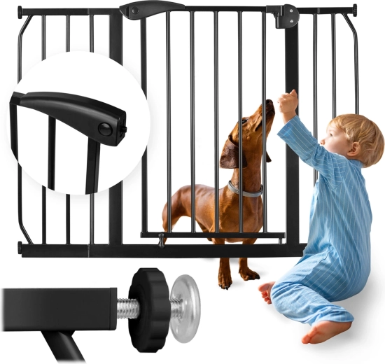 barieră de siguranță neagră pentru uși și scări Nukido