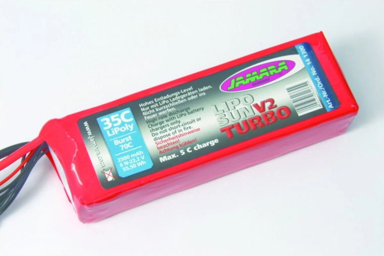 Acumulator LiPo LipoSun V2 Turbo 22,2 V 2500 mAh 35C/70C cu conector de echilibrare GPR 6N