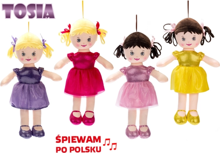 Păpușă textilă vorbitoare Tosia 32 cm